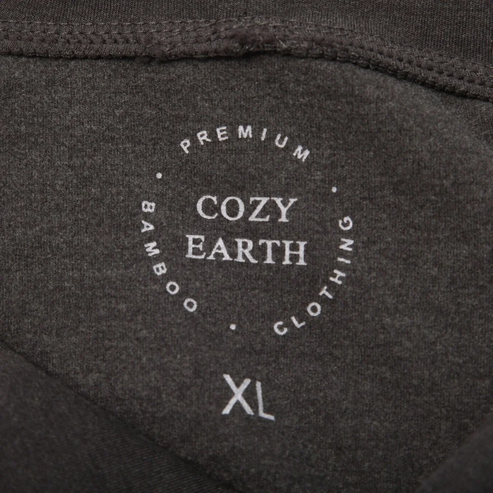 Cozy Earth Men's XL Premium Bamboo Viscose Pullover Hoodie Dark Gray